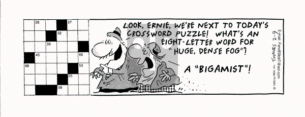 Frank and Ernest on Thursday February 9, 1995 Comic Strip