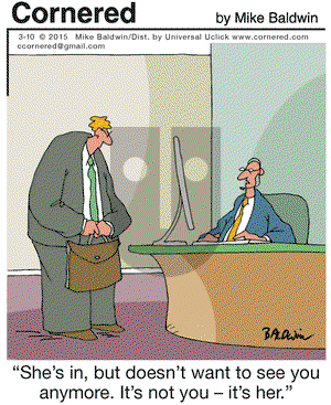 Cornered on Tuesday March 10, 2015 Comic Strip