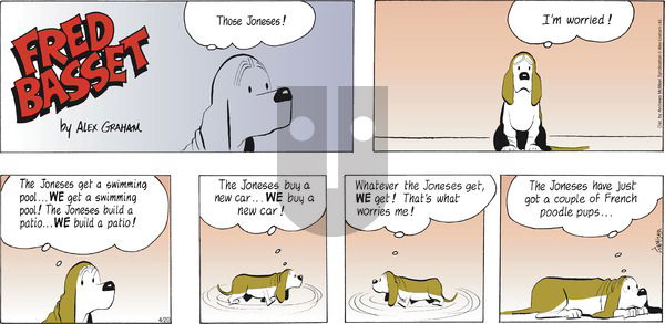 Fred Basset on Sunday April 20, 2025 Comic Strip