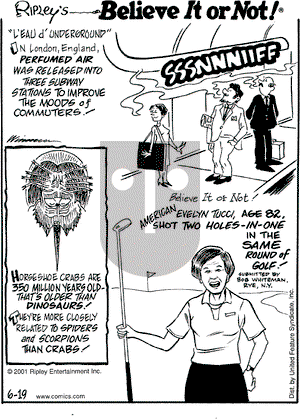 Ripley's Believe It or Not on Tuesday June 19, 2001 Comic Strip