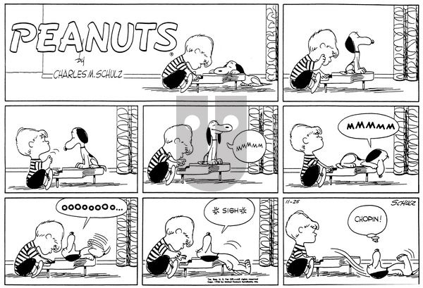 Peanuts on Sunday November 25, 1956 Comic Strip