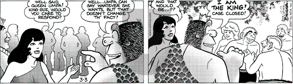 Alley Oop on Saturday March 3, 2007 Comic Strip
