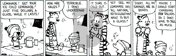 Calvin and Hobbes - Monday December 3, 1990 Comic Strip