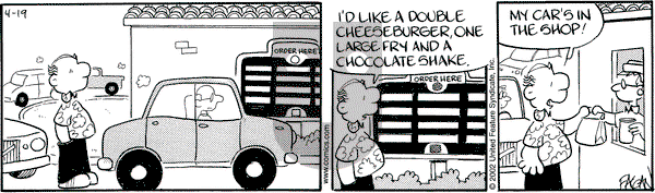 Drabble on Friday April 19, 2002 Comic Strip