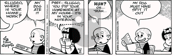 Nancy on Wednesday October 10, 2001 Comic Strip