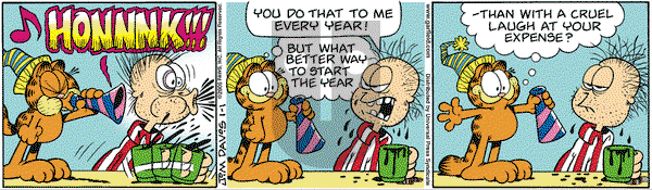 Garfield - Saturday January 1, 2005 Comic Strip