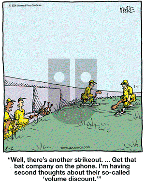 In the Bleachers on Saturday August 2, 2008 Comic Strip