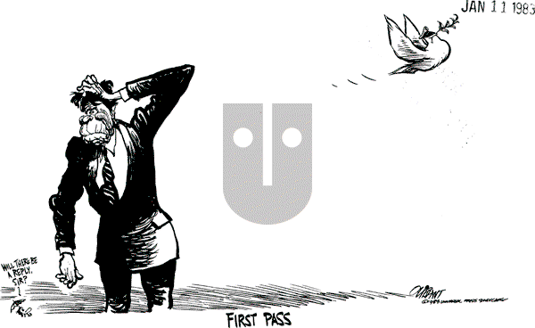 Pat Oliphant - Tuesday January 11, 1983 Comic Strip