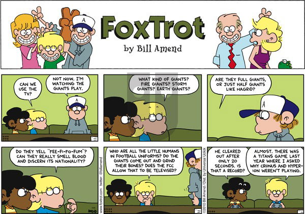 FoxTrot on Sunday October 6, 2013 Comic Strip