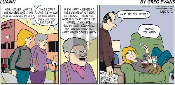 Luann - Sunday October 29, 2023 Comic Strip