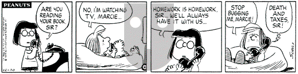Peanuts on Thursday December 30, 1976 Comic Strip