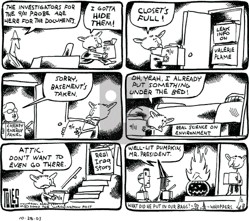 Tom Toles on Monday October 27, 2003 Comic Strip