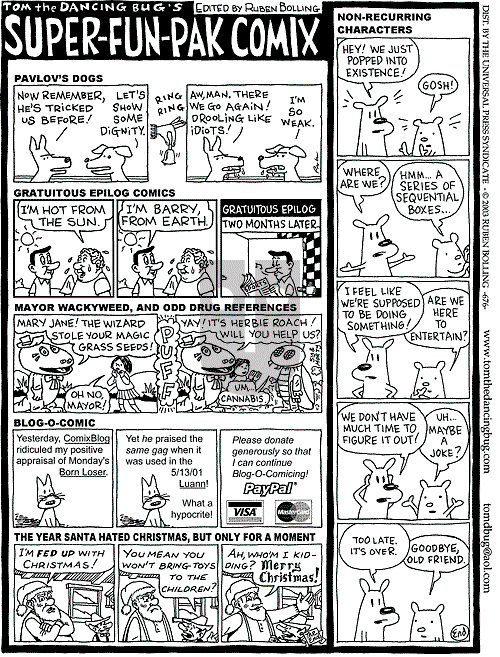 Tom the Dancing Bug on Saturday December 6, 2003 Comic Strip