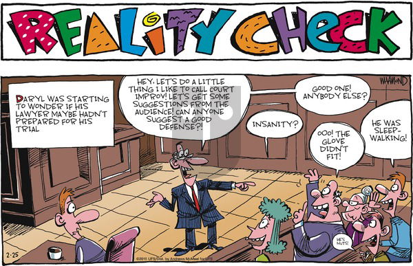 Reality Check on Sunday February 25, 2018 Comic Strip