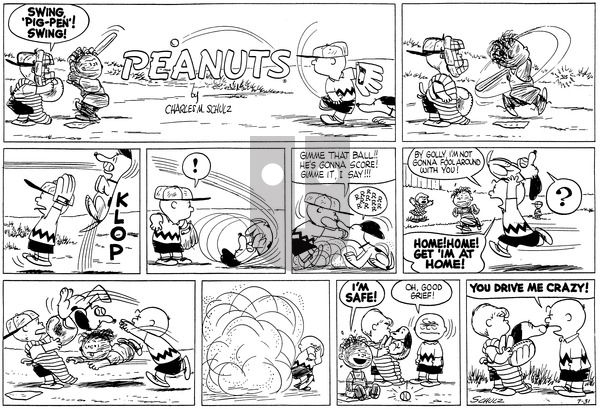 Peanuts on Sunday July 31, 1955 Comic Strip