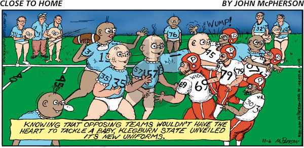 Close to Home on Sunday November 6, 2011 Comic Strip