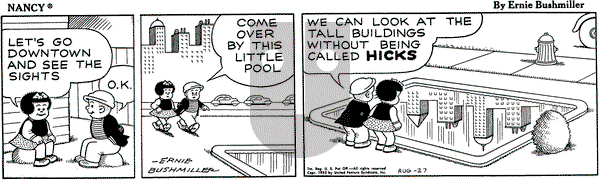 Nancy on Saturday August 27, 1955 Comic Strip