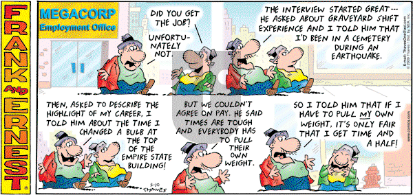 Frank and Ernest on Sunday May 10, 2009 Comic Strip