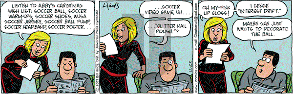 Cleats on Monday December 22, 2003 Comic Strip