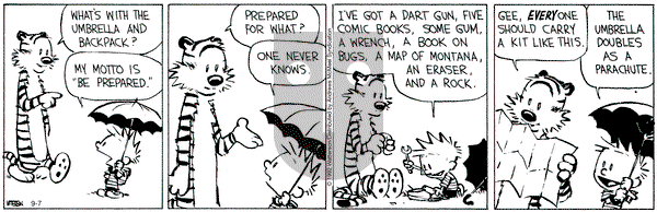 Calvin and Hobbes - Wednesday September 7, 2022 Comic Strip