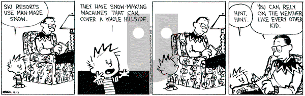 Calvin and Hobbes on Saturday December 12, 1992 Comic Strip