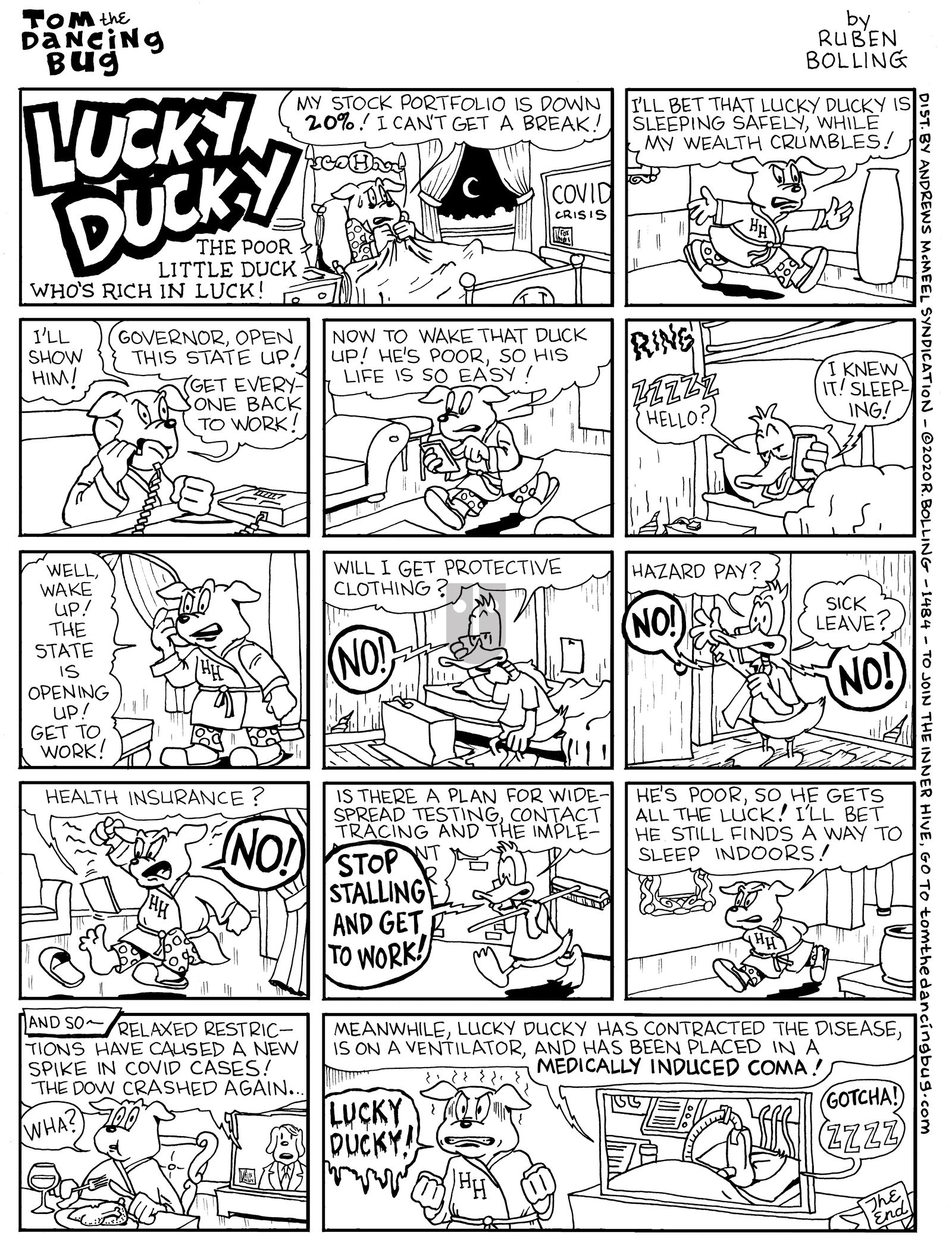 Tom the Dancing Bug - Monday April 20, 2020 Comic Strip