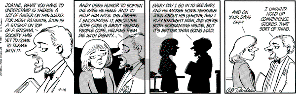 Doonesbury - Friday April 14, 1989 Comic Strip