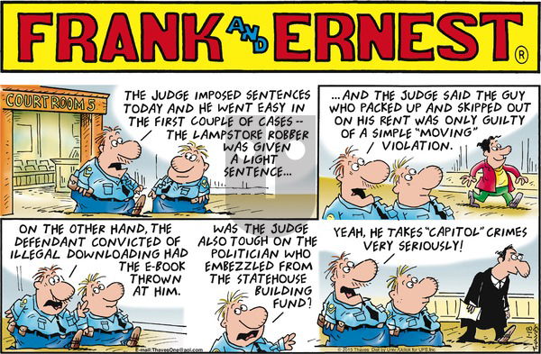 Frank and Ernest on Sunday January 18, 2015 Comic Strip