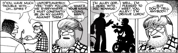 Alley Oop on Thursday August 8, 1974 Comic Strip