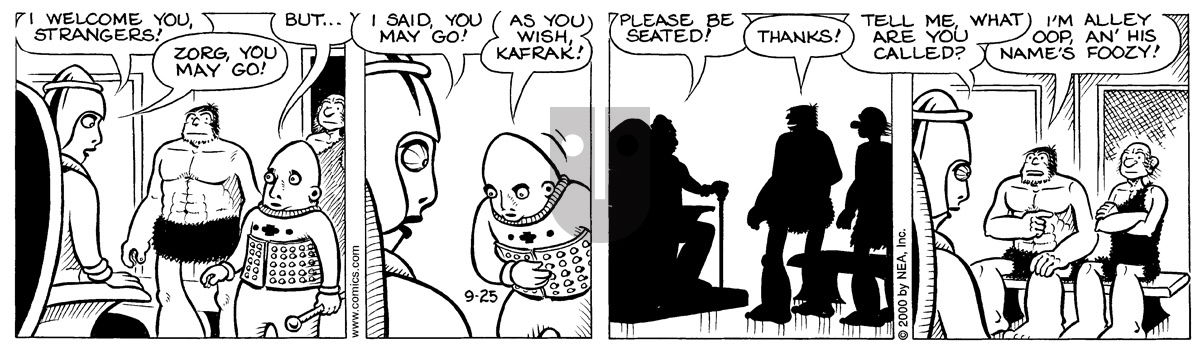 Alley Oop - Monday September 25, 2000 Comic Strip