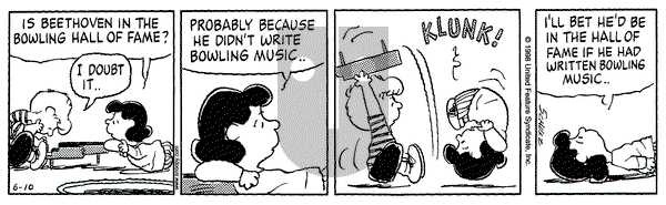 Peanuts on Wednesday June 10, 1998 Comic Strip