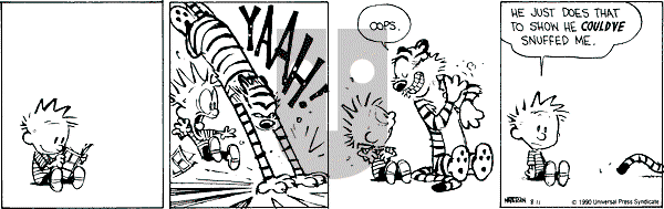 Calvin and Hobbes - Saturday August 11, 1990 Comic Strip