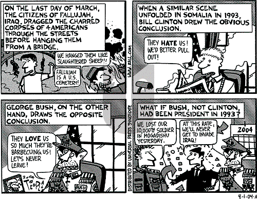Ted Rall on Thursday April 1, 2004 Comic Strip