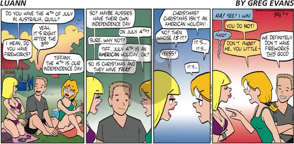 Luann on Sunday July 4, 2010 Comic Strip