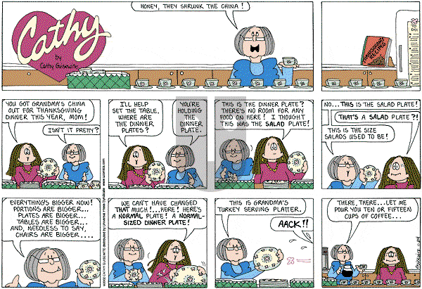 Cathy Classics - Sunday November 24, 2013 Comic Strip