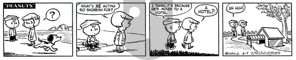 Peanuts on Thursday February 7, 1952 Comic Strip