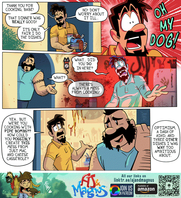AJ and Magnus on Tuesday July 16, 2024 Comic Strip