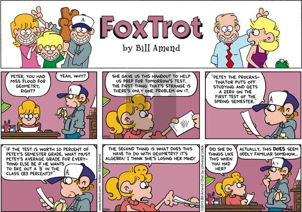 FoxTrot on Sunday January 25, 2015 Comic Strip