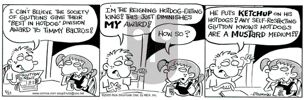 Soup to Nutz - Old on Monday May 23, 2005 Comic Strip