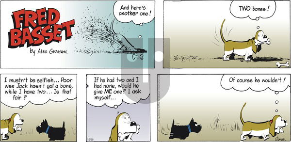 Fred Basset - Sunday October 29, 2023 Comic Strip