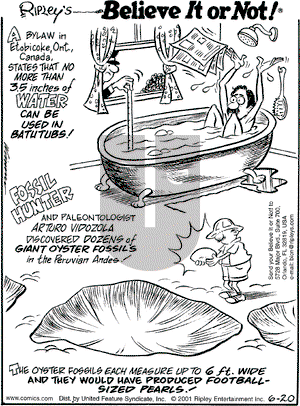 Ripley's Believe It or Not on Wednesday June 20, 2001 Comic Strip