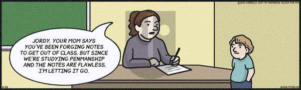 F Minus on Friday April 19, 2013 Comic Strip