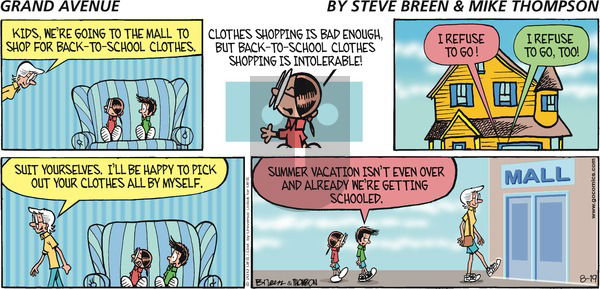 Grand Avenue on Sunday August 19, 2012 Comic Strip