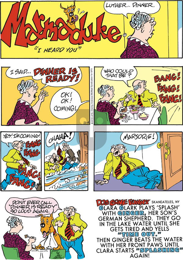 Marmaduke on Sunday November 4, 2018 Comic Strip