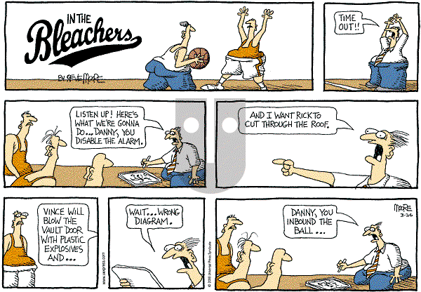 In the Bleachers on Friday June 9, 2000 Comic Strip