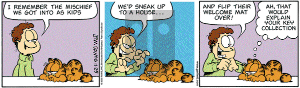 Garfield on Saturday November 25, 2000 Comic Strip
