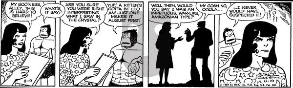 Alley Oop on Tuesday August 19, 1969 Comic Strip