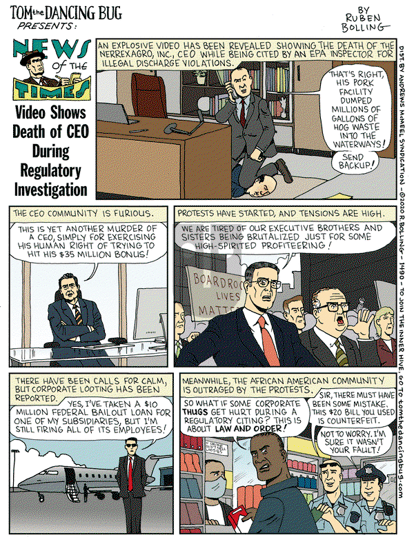 Tom the Dancing Bug on Friday June 5, 2020 Comic Strip