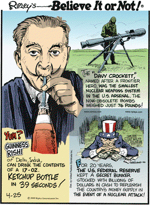 Ripley's Believe It or Not on Saturday April 25, 2009 Comic Strip