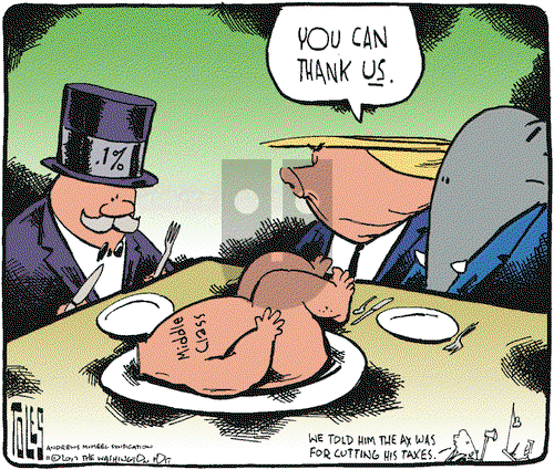 Tom Toles on Tuesday November 21, 2017 Comic Strip